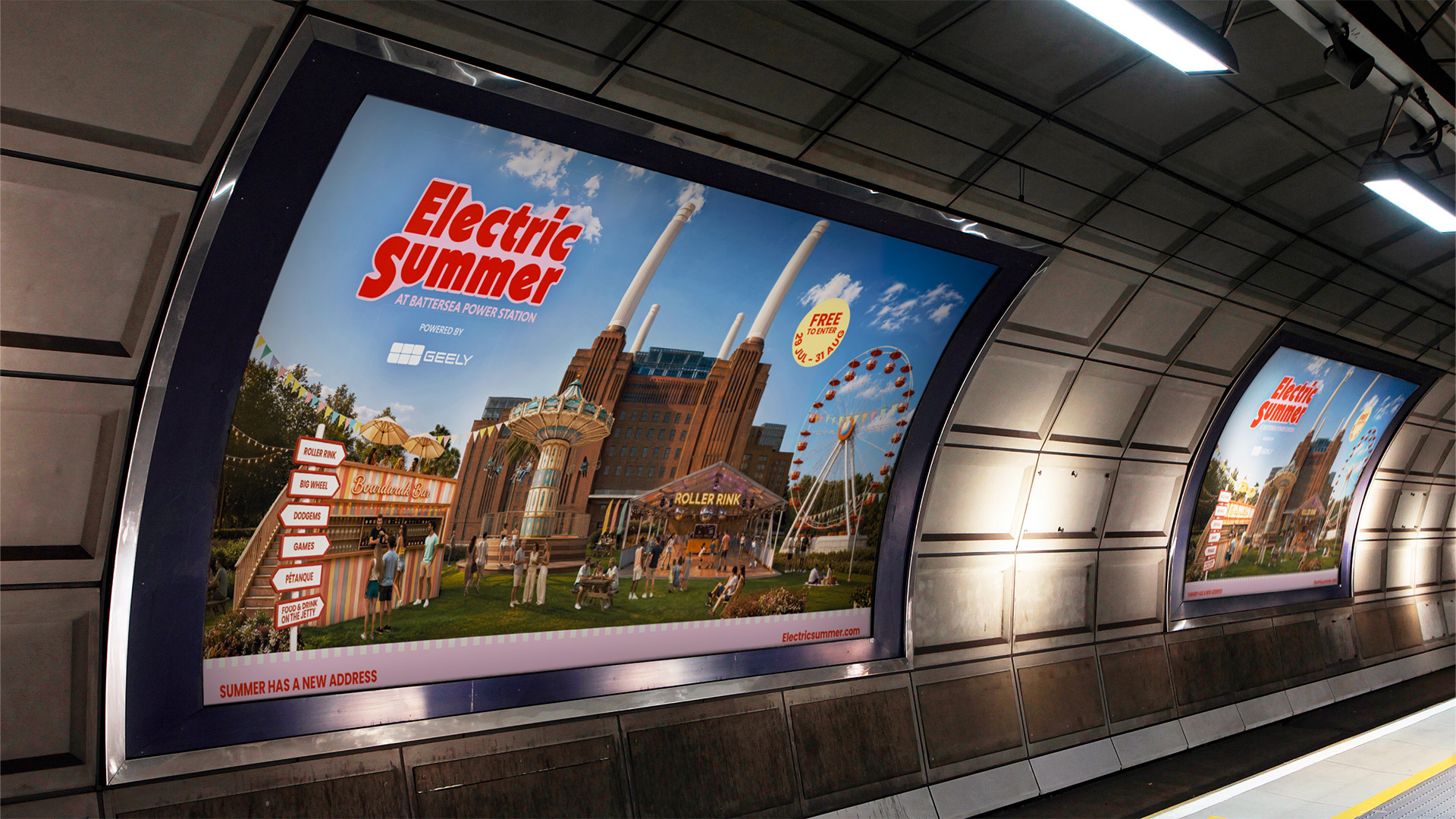 Electric Summer out-of-home campaign in the London Underground