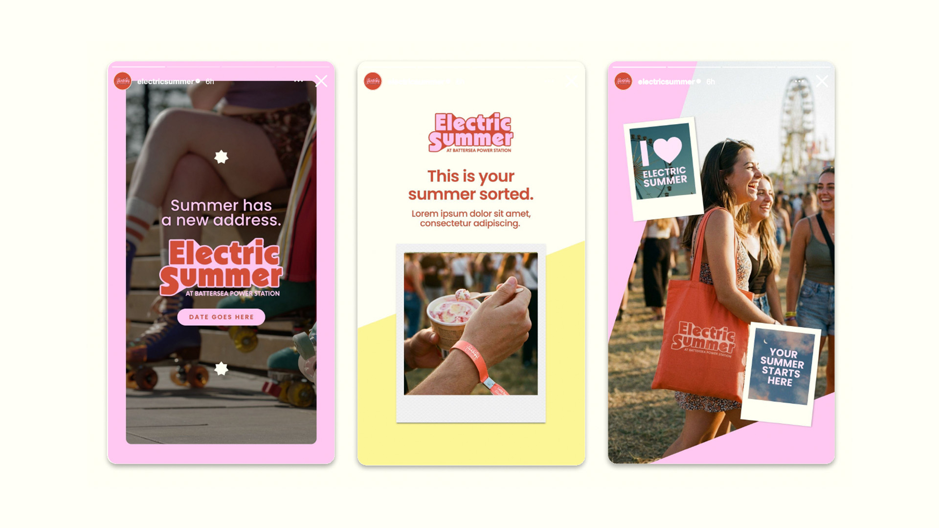 Electric Summer social media campaign templates