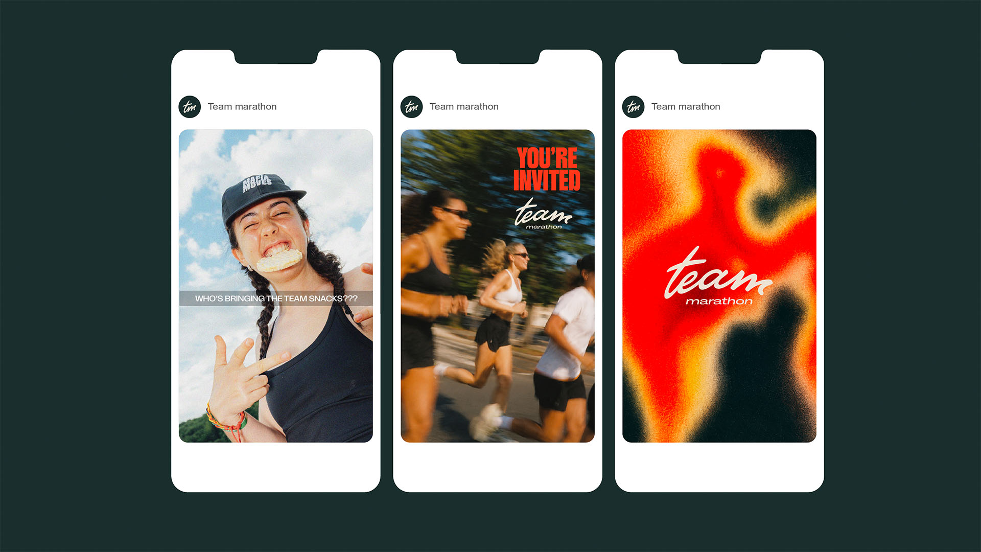 Team Marathon social campaign templates