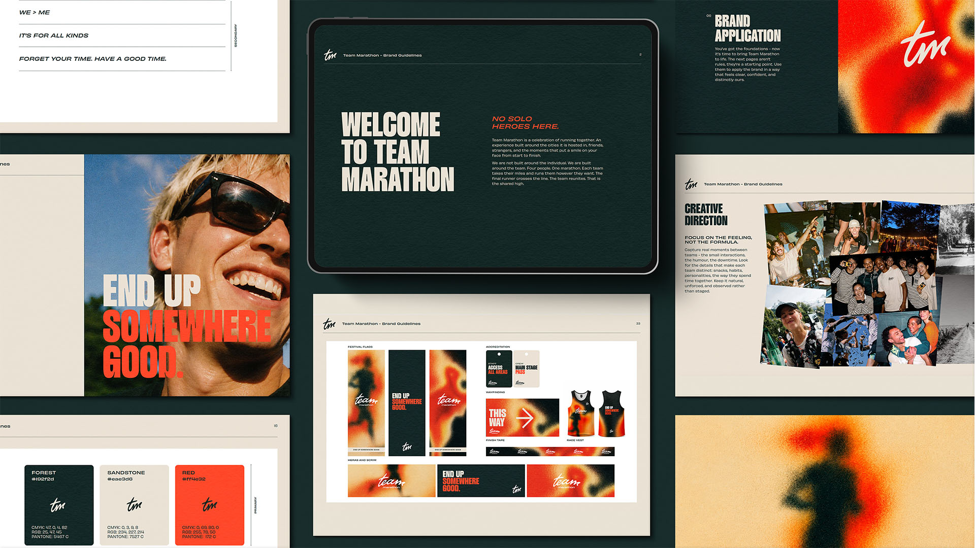 Team Marathon brand guidelines and applications